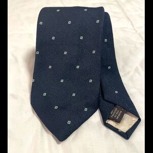 Givenchy Monsieur Tie Mens Navy Blue Geometric Polka Dot Silk Blend Necktie